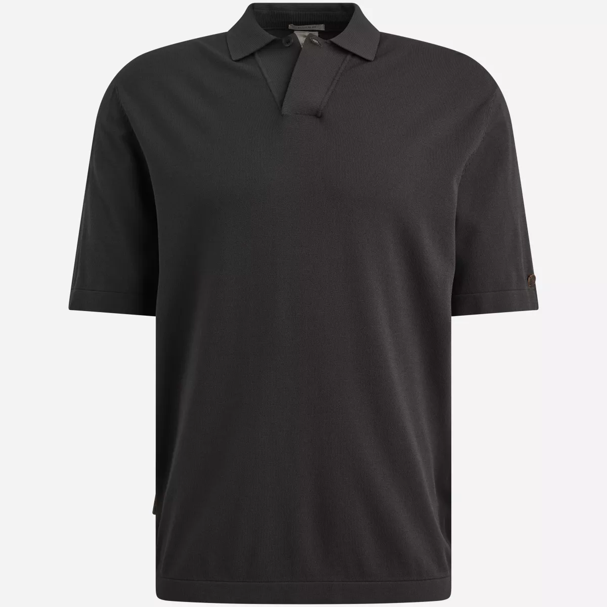 CAST IRON-Short sleeve polo regular fit visc-CPSS2603854-9159 Black-ZWART