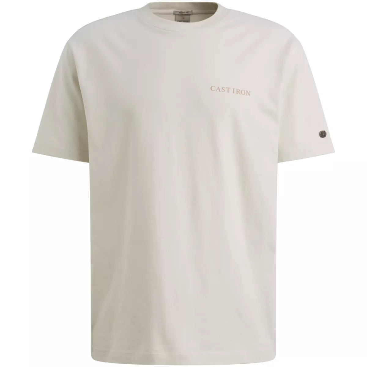 CAST IRON-Short sleeve r-neck relaxed fit peached-CTSS2603512-7178 White pattern-WIT