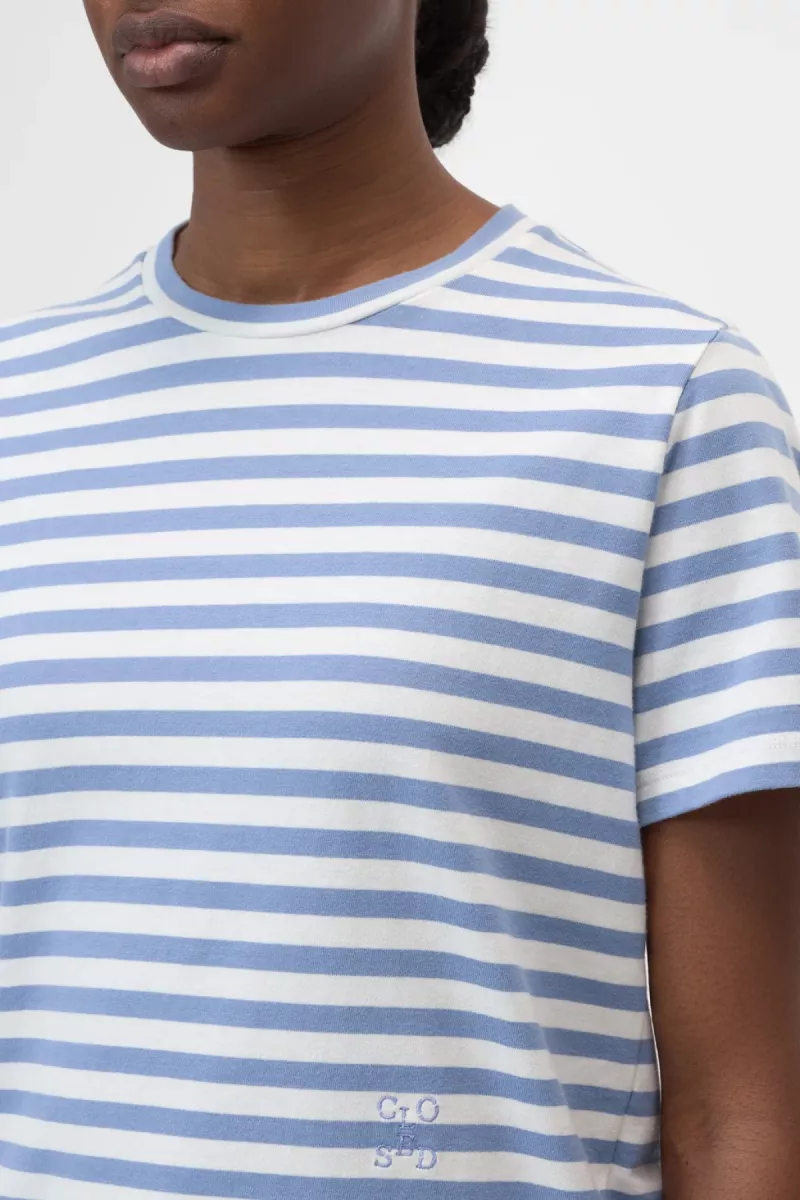 Closed-Basic t-shirt-C95200-44H-ST-531 Stone blue-BLAUW