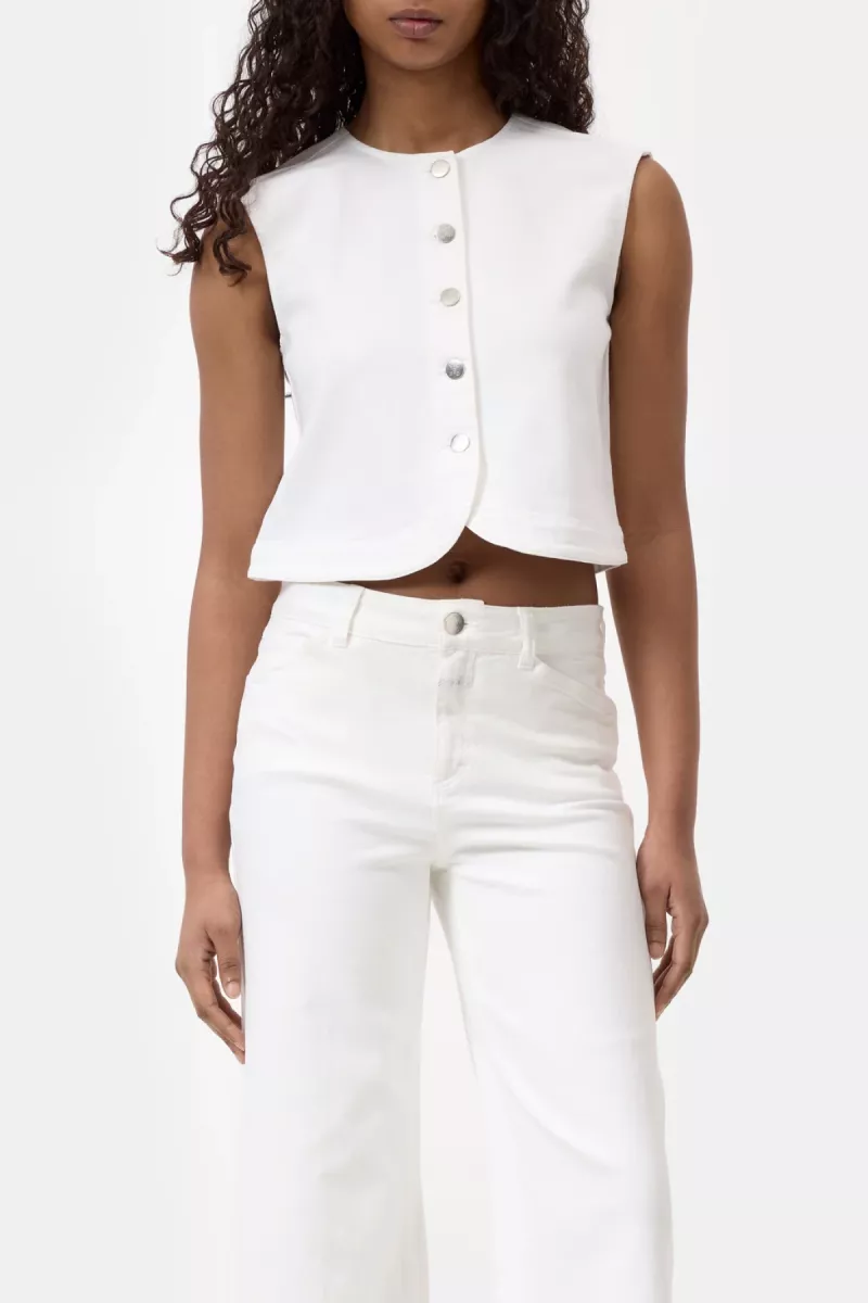 Closed-Denim vest-C94770-01D-2W-200 White-WIT