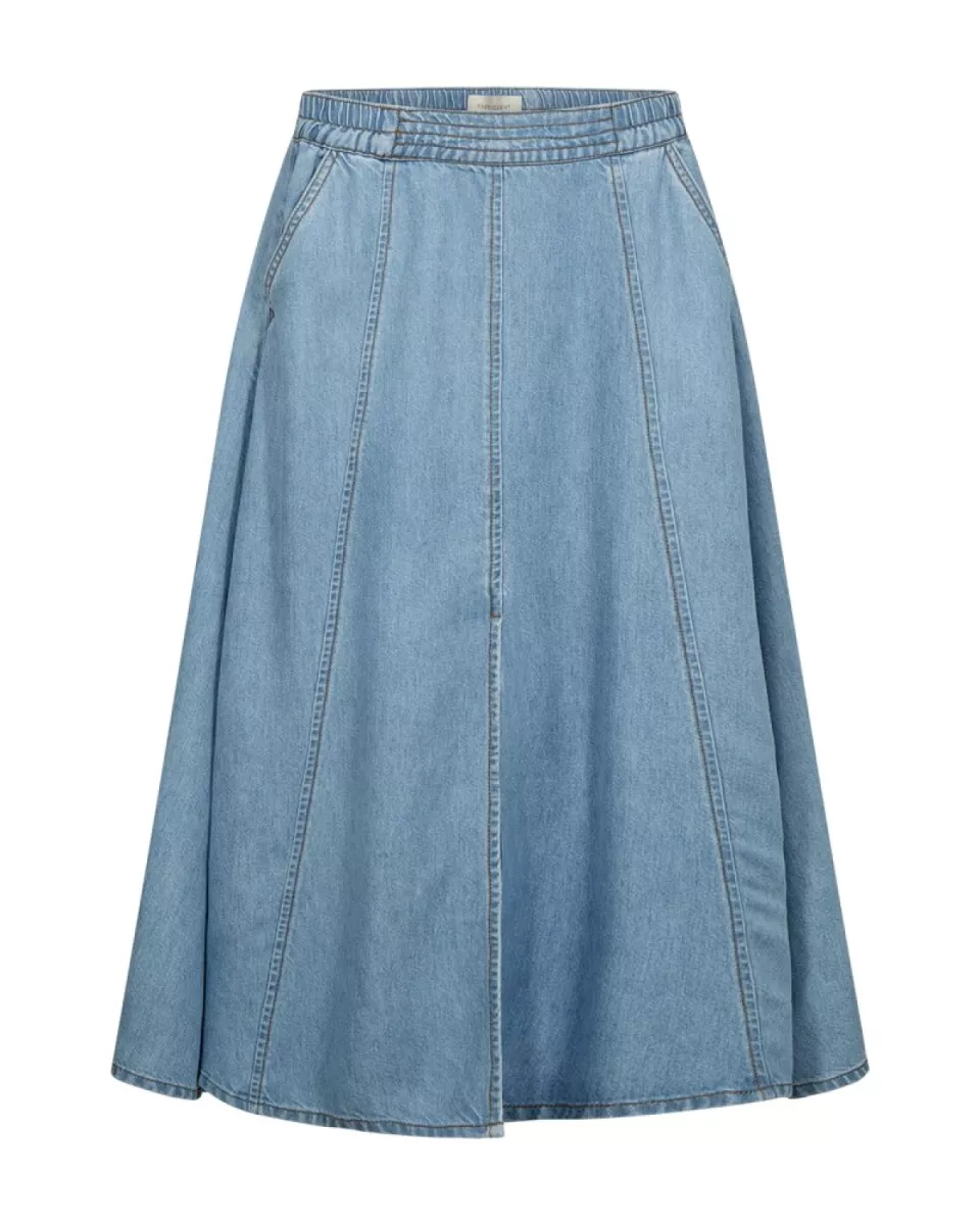 Freequent-Milo Skirt-208292-Light Blue Denim-LICHT DENIM