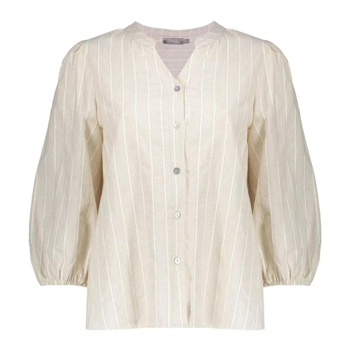 GEISHA-Blouse lurex stripe-63169-70-718 Ecru/lurex-ECRU