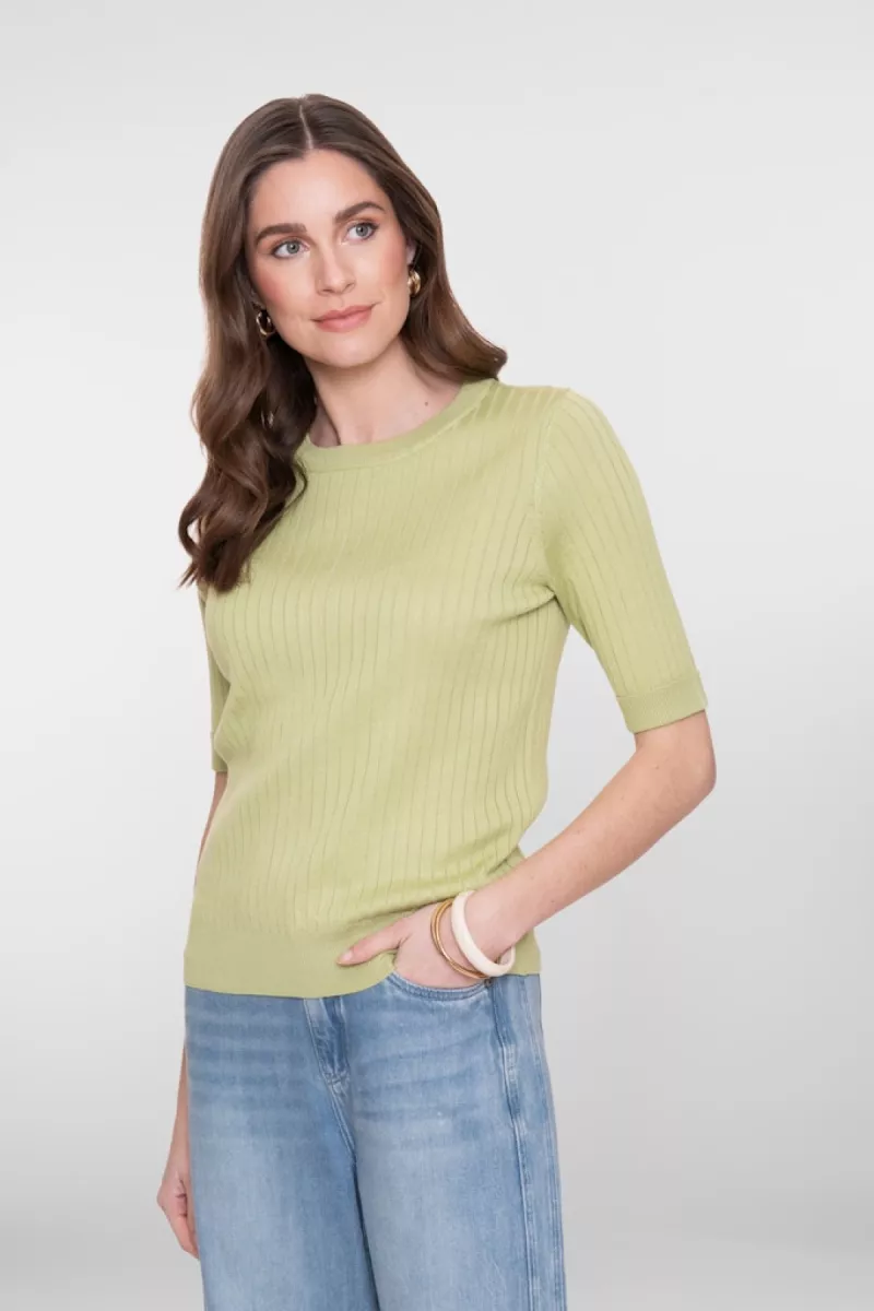 GEISHA-Pull basic s/sl-64064-14-530 Green-GROEN