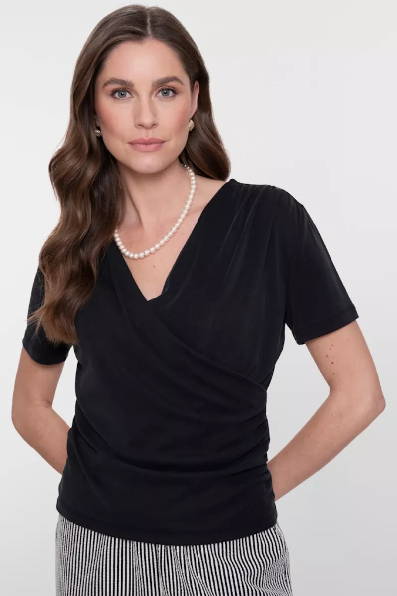 GEISHA-T-shirt crossed-62031-60-999 black-BLACK