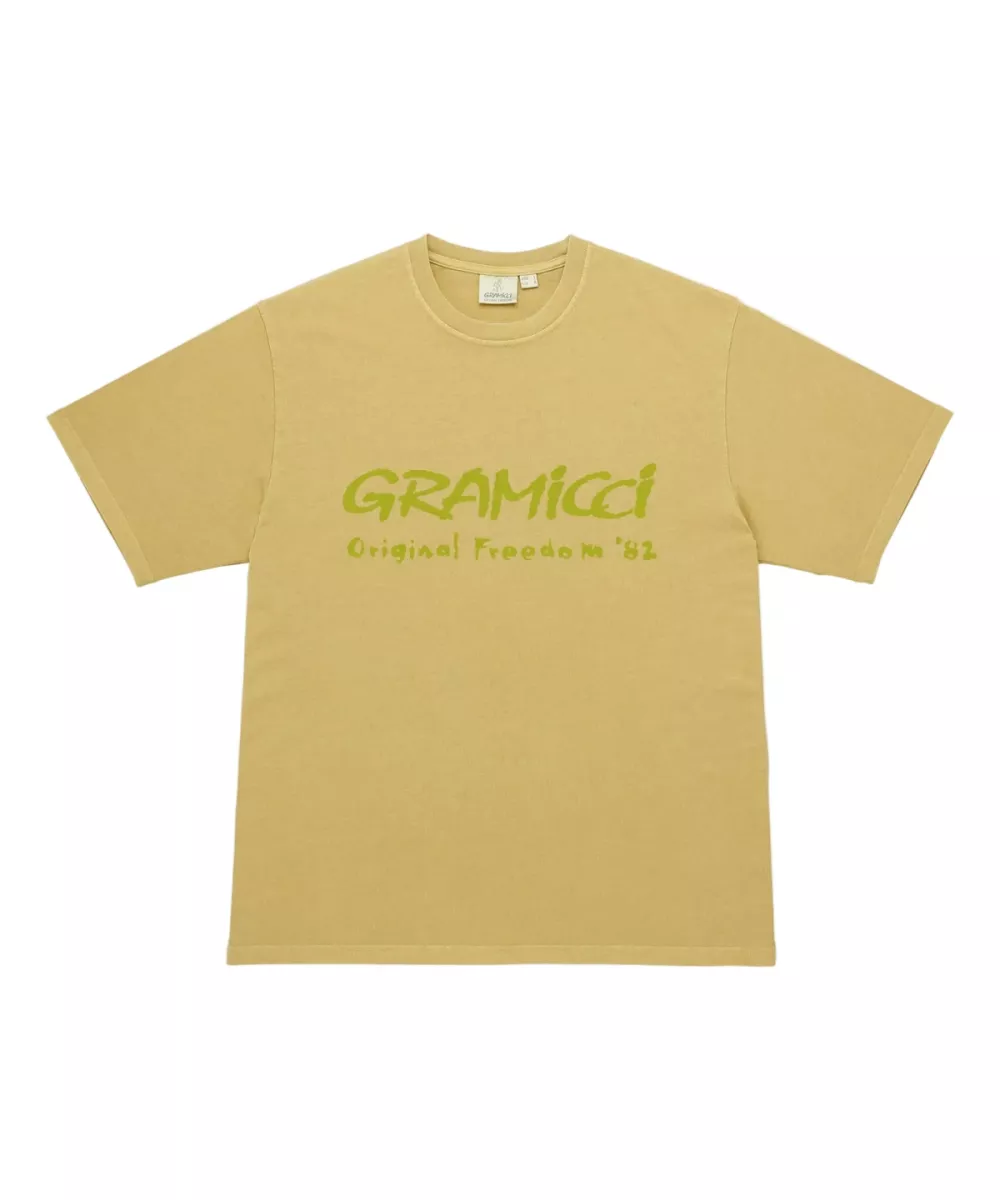 Gramicci-Freedom tee pigment dyed-G6SU-T104-Sulphur pigment-GEEL