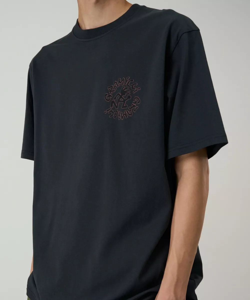 Gramicci-Running man tee-G6SU-T107-Vintage black-ZWART