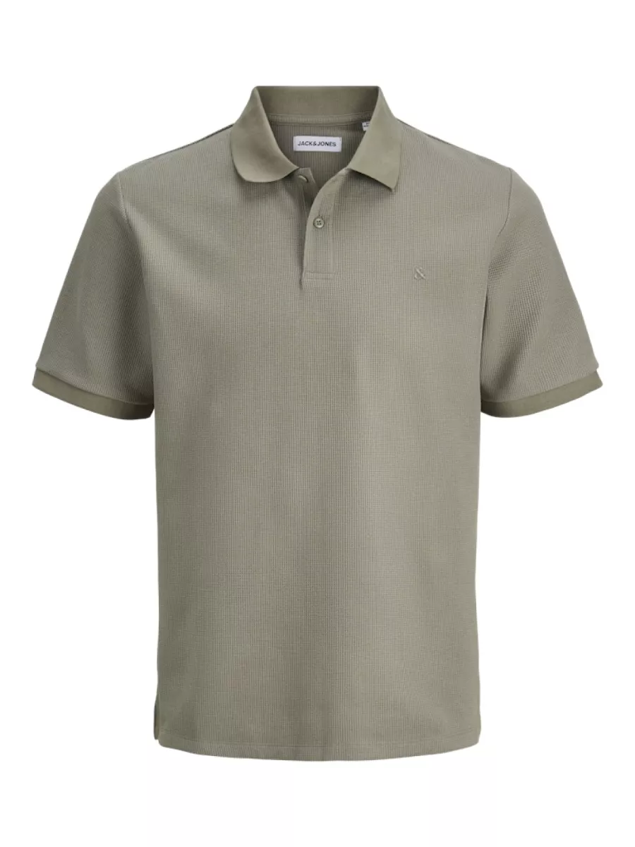 JACK & JONES-JJEAUSTIN POLO SS NOOS-12268130-Vetiver-TAUPE