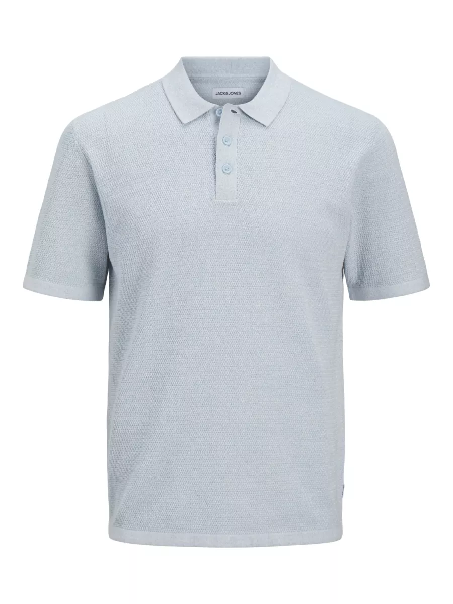 JACK & JONES-JJEGEORGE KNIT POLO SS SN-12268281-Chambray blue-BLUE