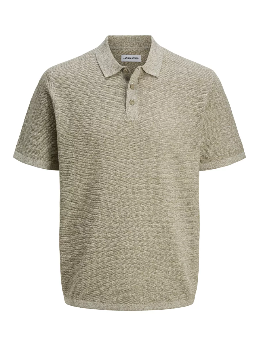 JACK & JONES-JJEGEORGE KNIT POLO SS SN-12268281-Coriander-GROEN