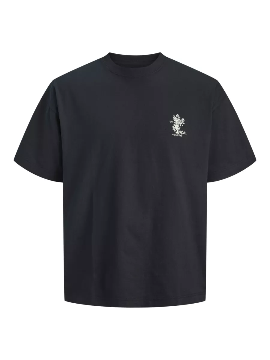 JACK & JONES-JORMAINE BACK TEE SS CREW NECK SN-12291780-Black-ZWART