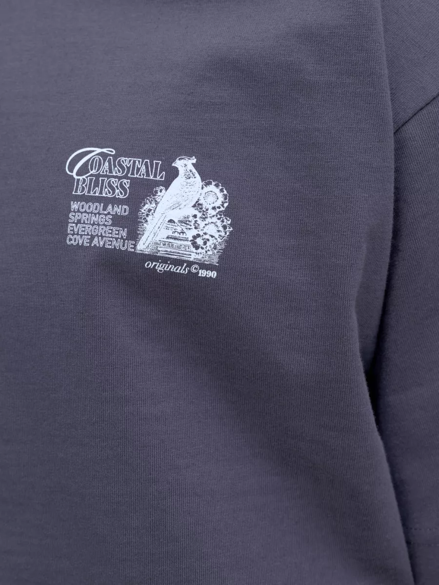 JACK & JONES-JORMAINE BACK TEE SS CREW NECK SN-12291780-Odyssey gray-GRIJS