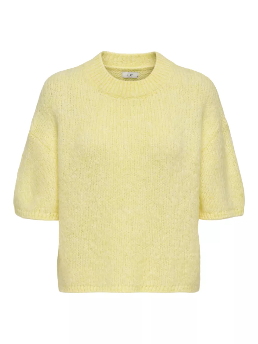 JDY-JDYLINEA S/S PULLOVER O-NECK KNT NO-15367237-Pastel Yellow-GEEL