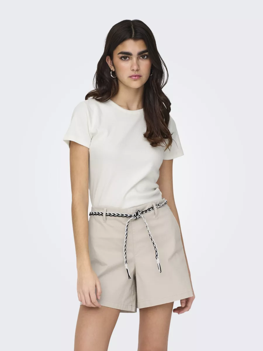 JDY-JDYSOLAR S/S O NECK TOP JRS NOOS-15314449-Cloud Dancer-CREME