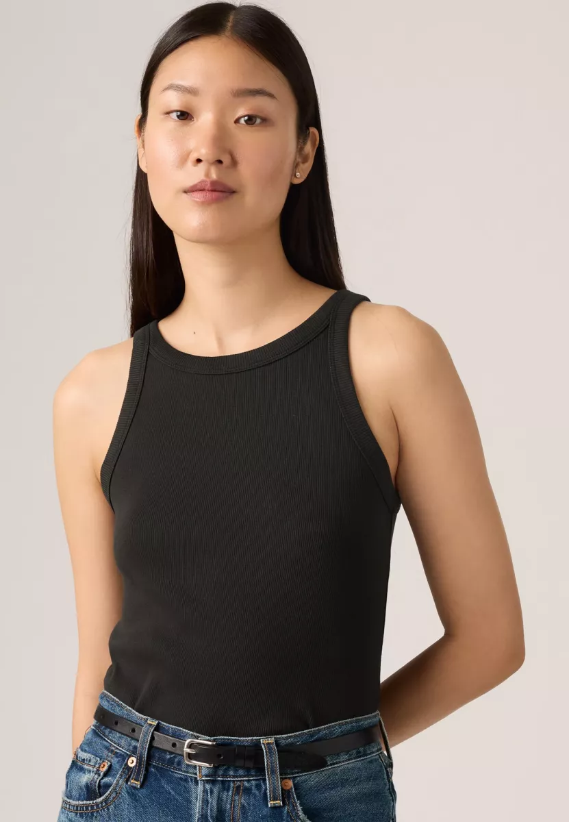 LEVI STRAUSS-Essential Racer Tank-A3381-0001-ZWART