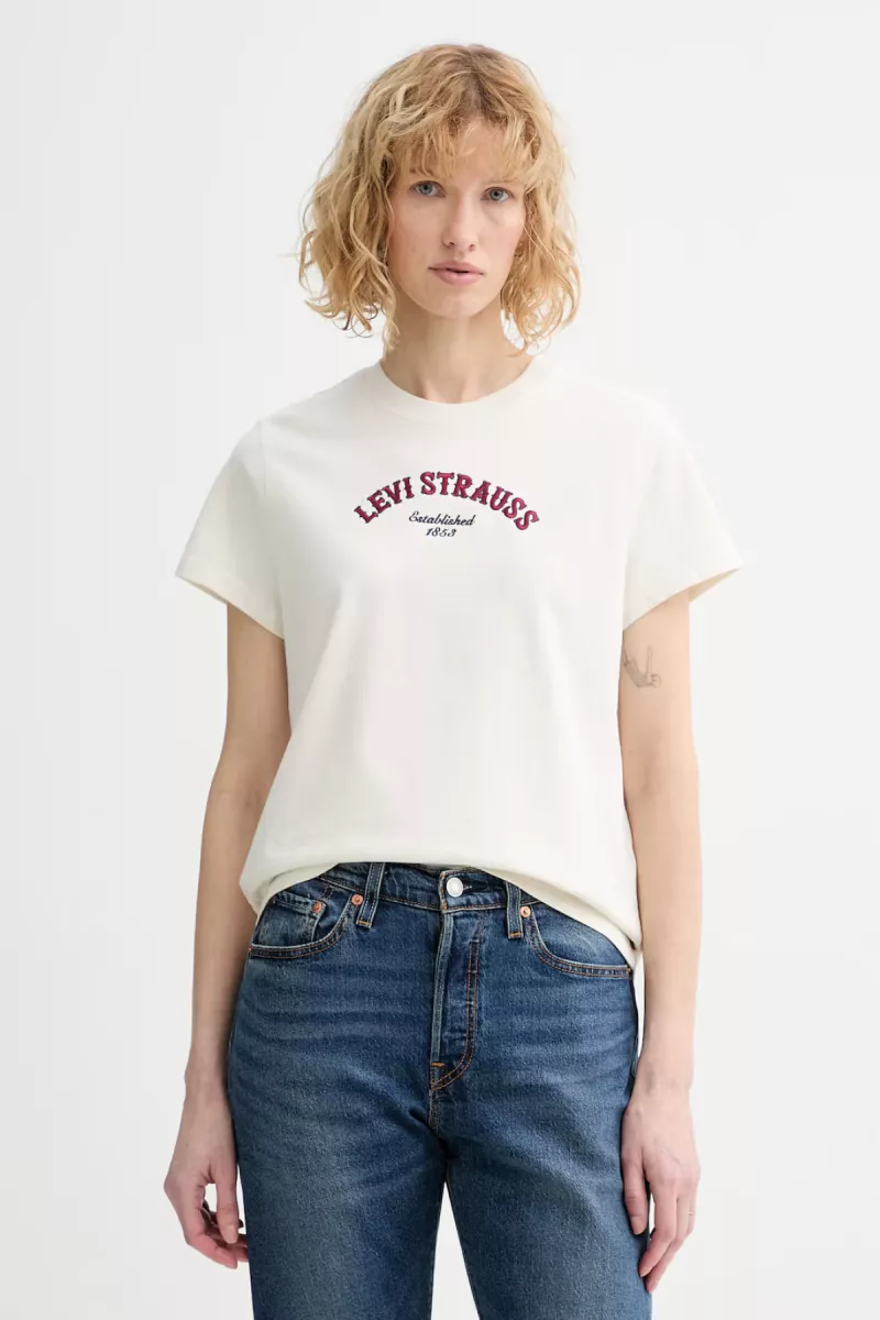 LEVI STRAUSS-Favorite Tee Western Collegiate-005GV-0001-ECRU