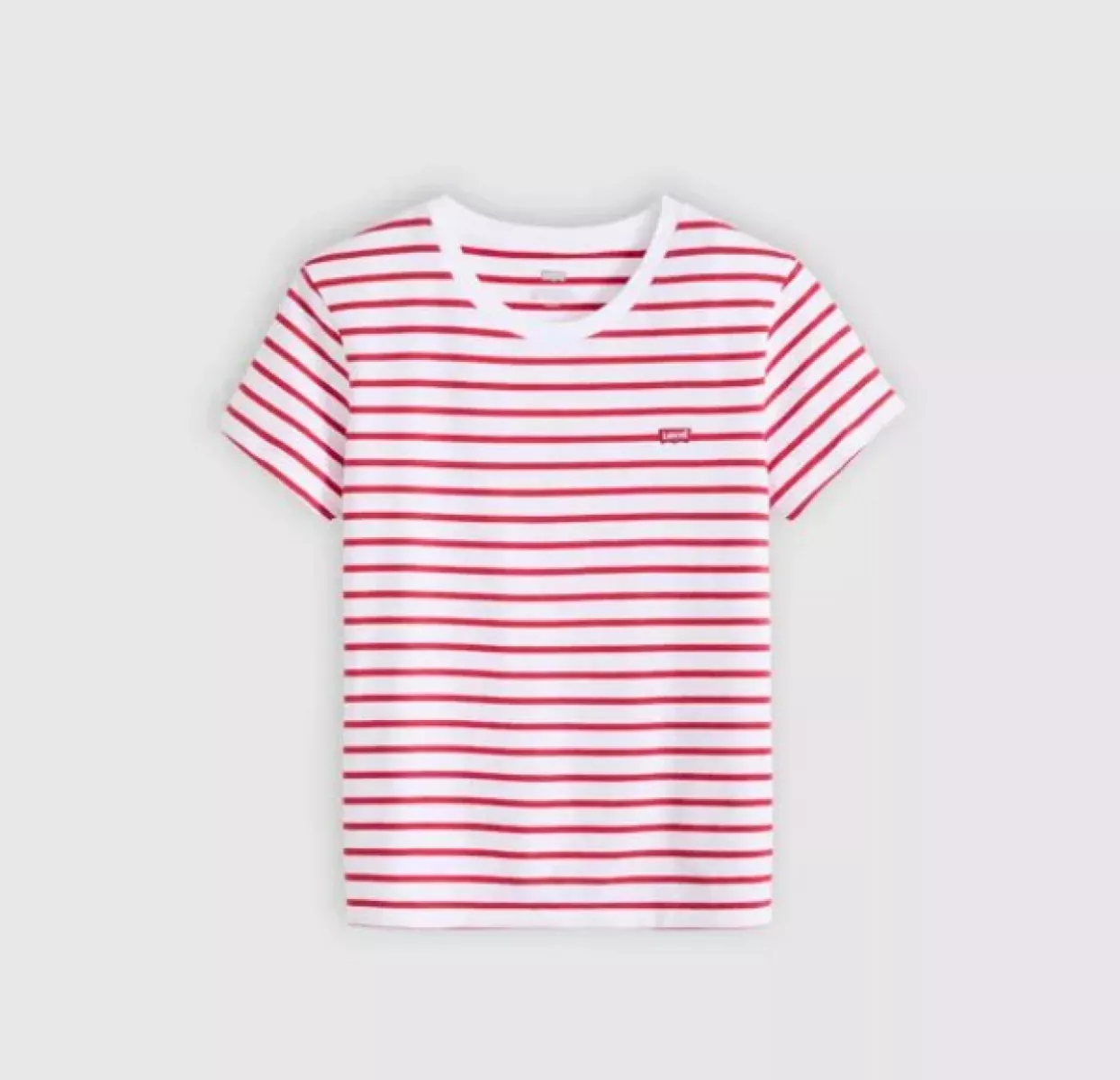 LEVI STRAUSS-Perfect Tee Emily Stripe Bright White-39185-04170-ROOD COMBINATIES
