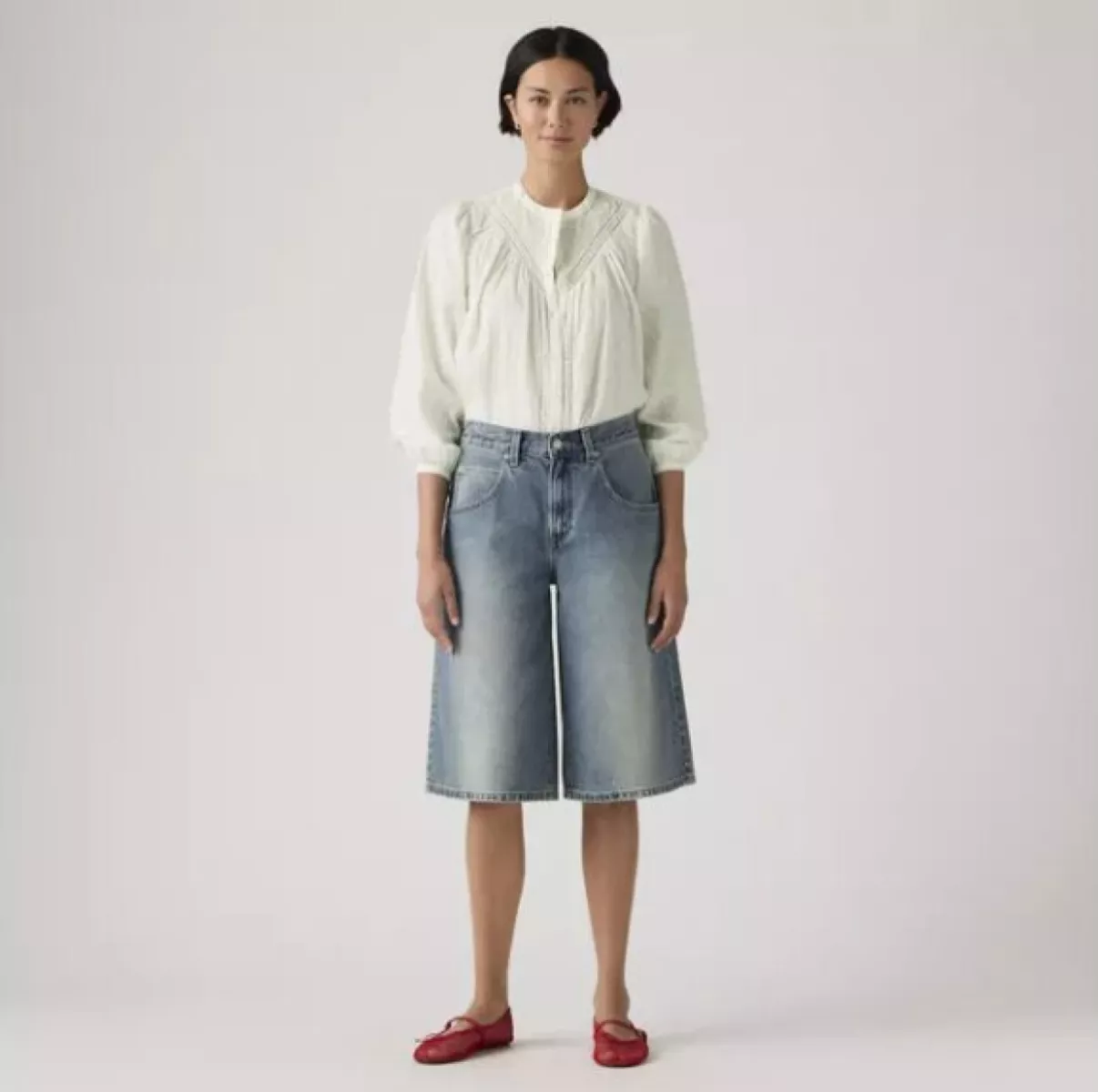 LEVI STRAUSS-Super Baggy Jort Hazy-005DT-0002-DENIM