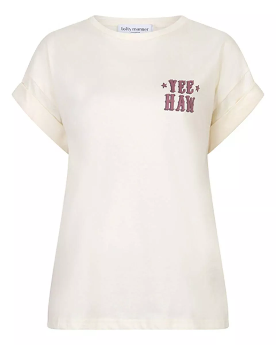 LOFTY MANNER--RA15 T-shirt Omera-115 Ecru-ECRU