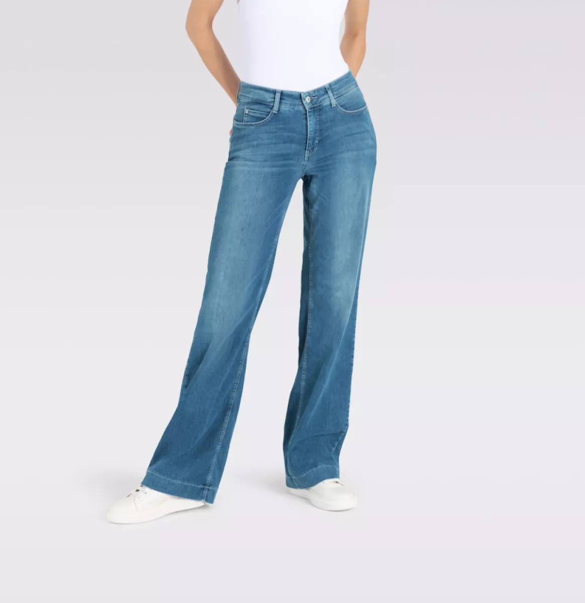MAC-DREAM WIDE; 4; Trousers MAC Ladies-0351L544190-D490-BLUE