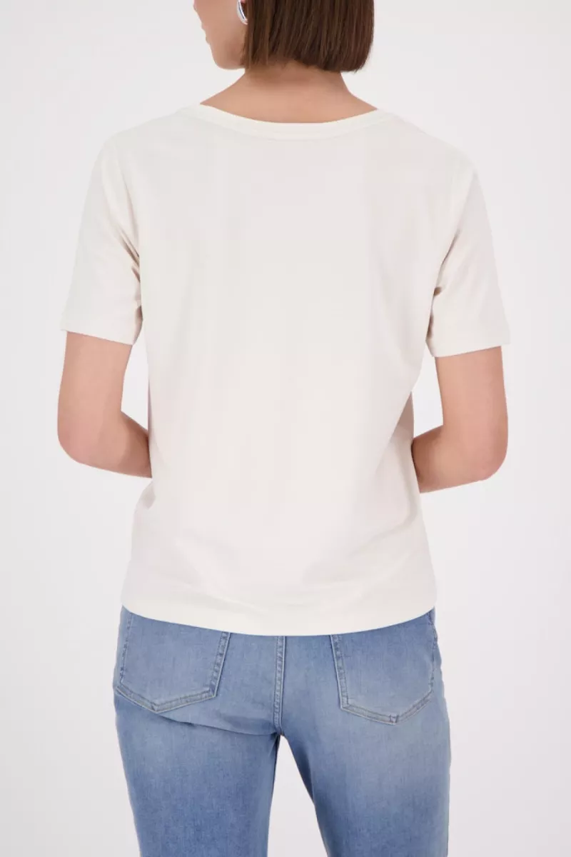 Monari-Blouse with rhinestones-410467-124 Champagne beige-BEIGE