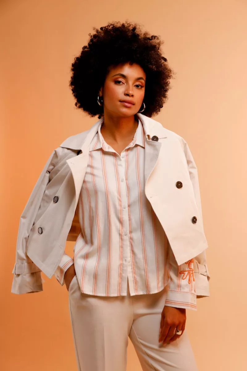 monari-short-trench-coat-410504-124-champagne-beige-beige-3 Monari-Short trench coat-410504-124 Champagne beige-BEIGE