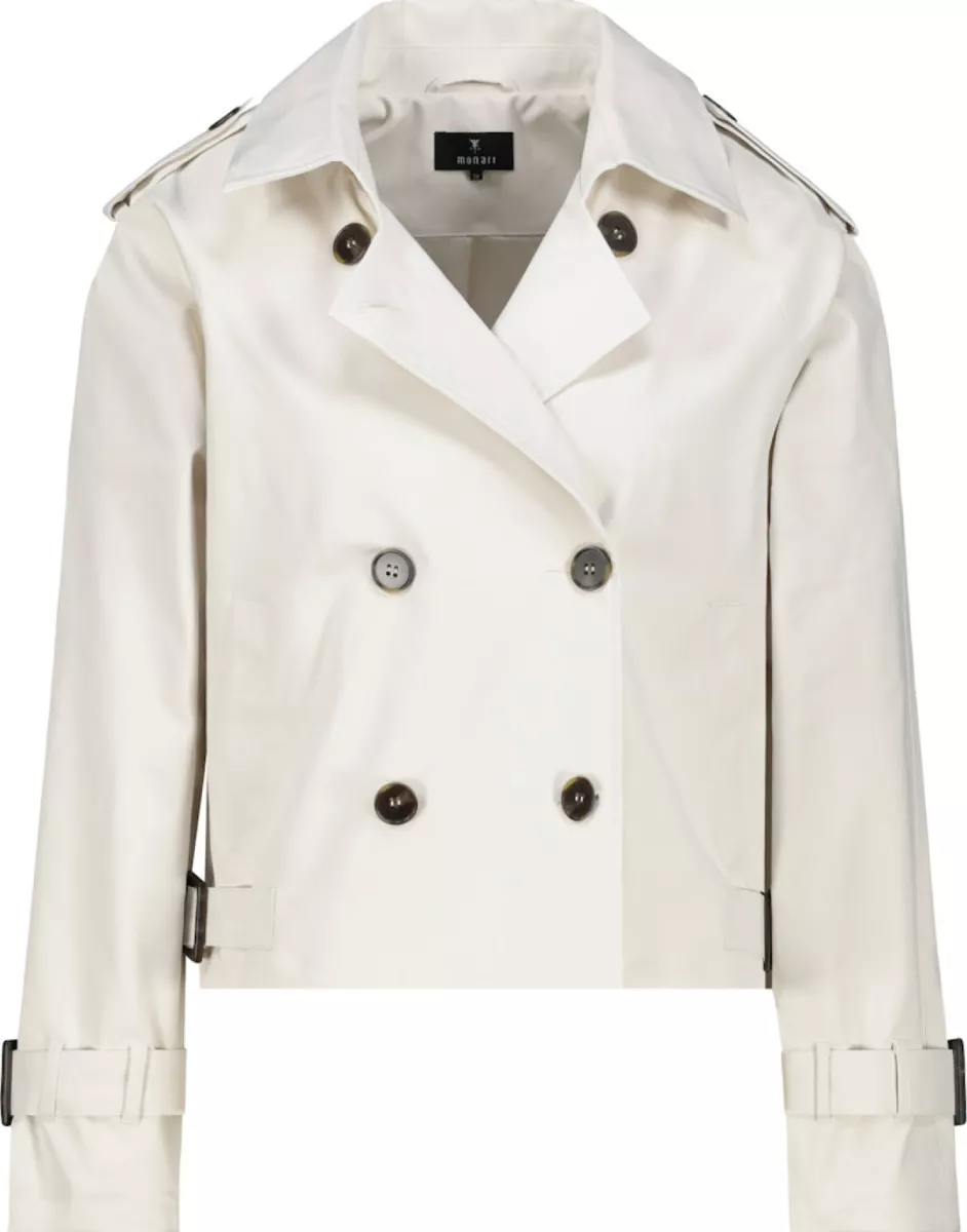Monari-Short trench coat-410504-124 Champagne beige-BEIGE