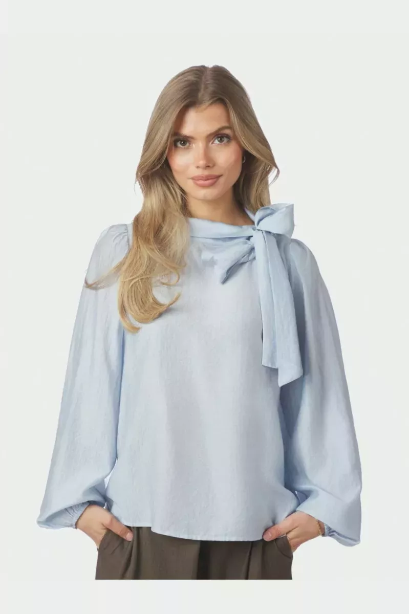 Neo Noir-Selene Crisp Blouse-167523-145 Light Blue-LICHT BLAUW