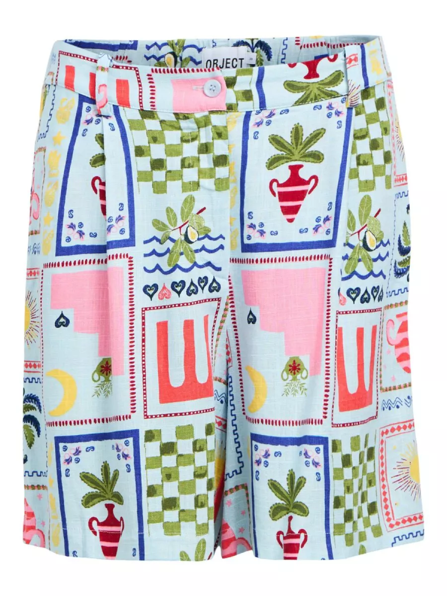 OBJECT-OBJEDIE H/W SHORTS 144-23048758-Winter Sky-BLAUW COMBINATIE