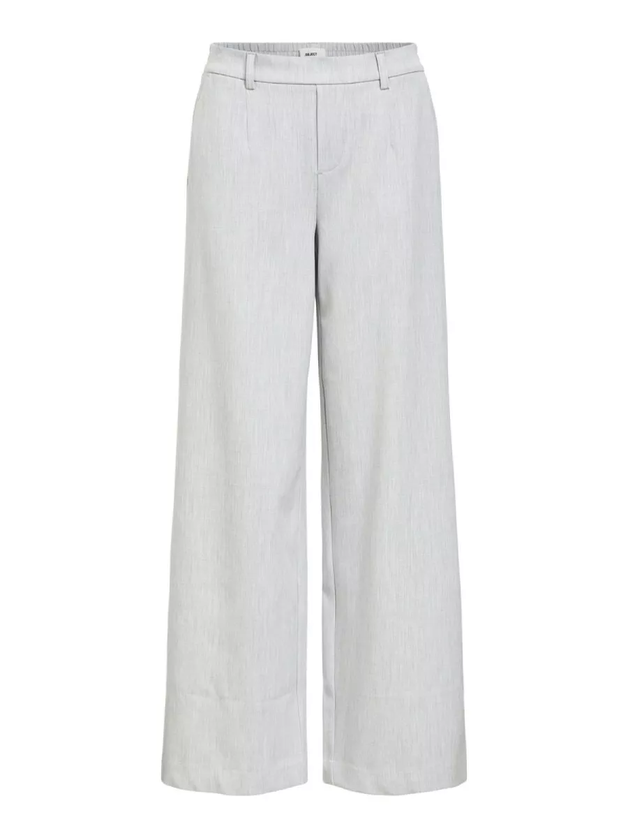 OBJECT-OBJLISA WIDE PANT NOOS-23037921-Light Grey Melange-LICHT-/PAREL GRIJS