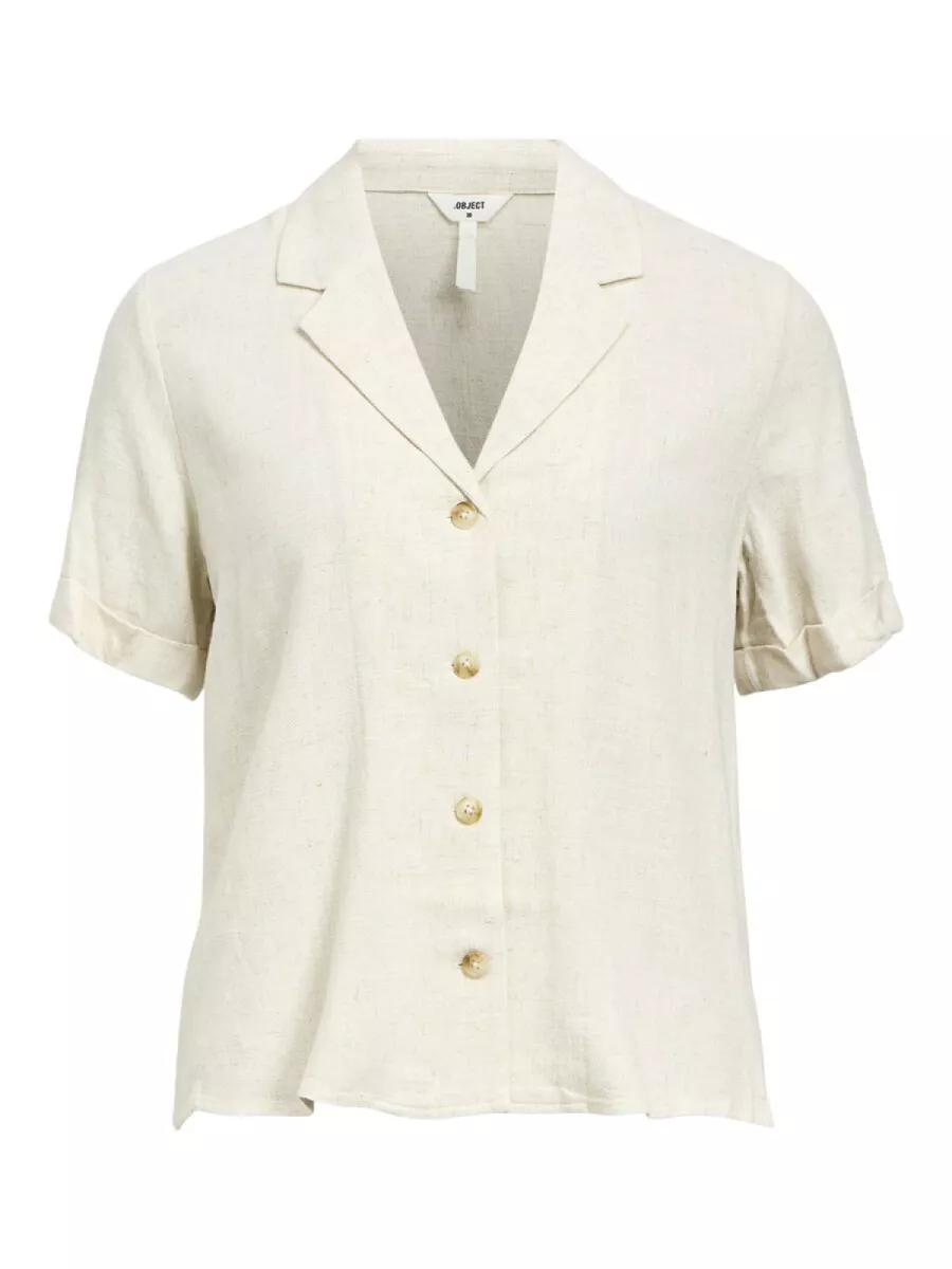 OBJECT-OBJSANNE S/S RE SHIRT NOOS-23045709-Sandshell-ZAND