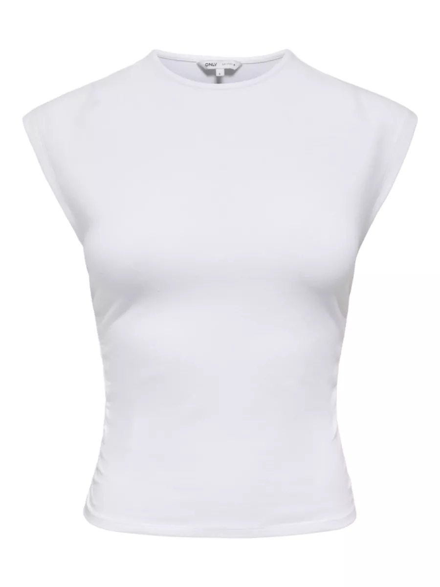 ONLY-ONLMIRA CAPSL RUCHING TOP JRS NOOS-15367938-White-WIT
