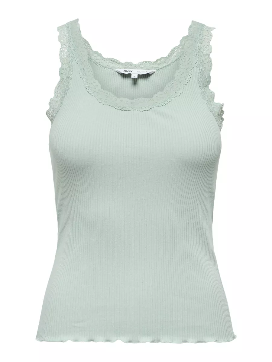 ONLY-ONLSARA SHARAI LACE TANK TOP JRS NO-15345994-Jadeite-GROEN