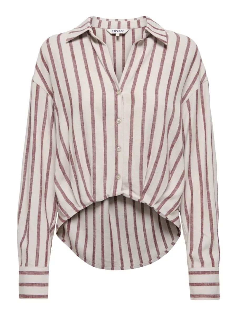 ONLY-ONLSIESTA L/S LINEN BL BALLOON SHIR-15367420-Silver Lining-KIT