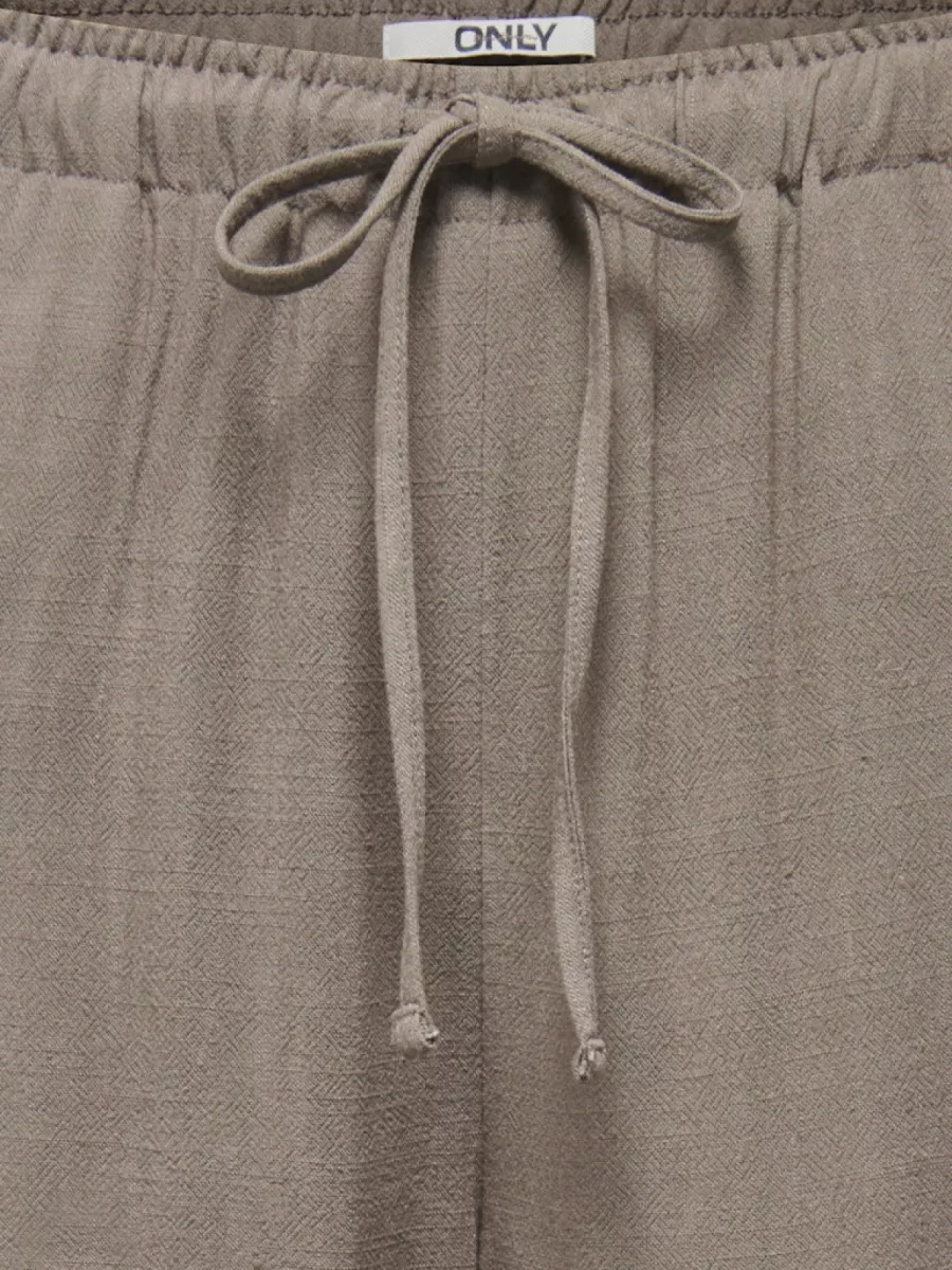 ONLY-ONLSIESTA MW PULL-UP LINEN BL PNT N-15322263-Walnut-BRUIN