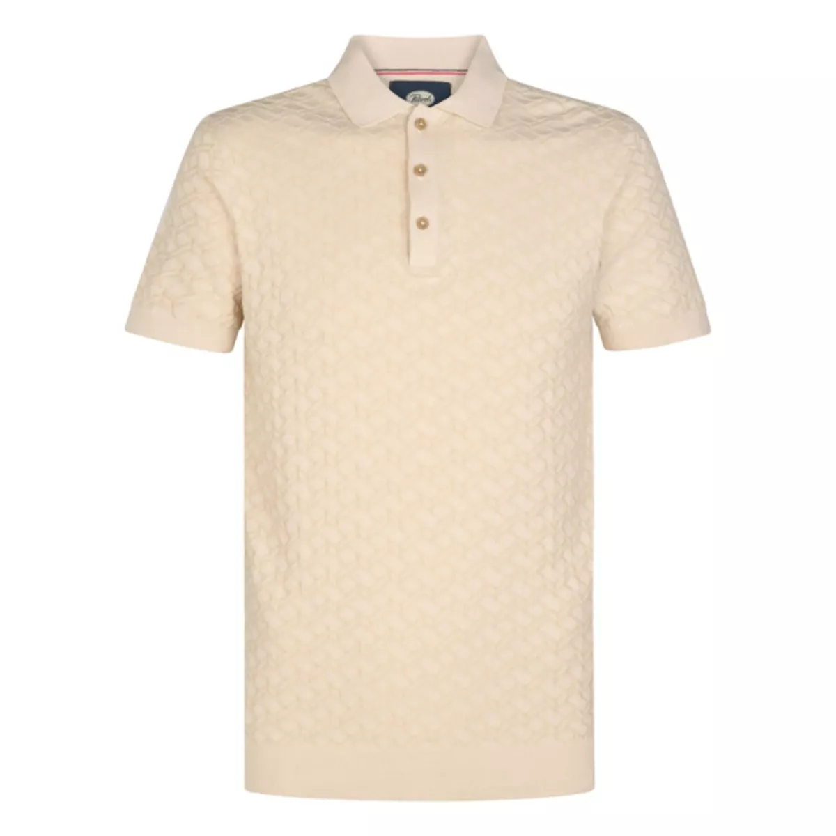 PETROL INDUSTRIES-Men Knitwear Polo-M-1060-KWC206-0112 Seashell-OFF WHITE