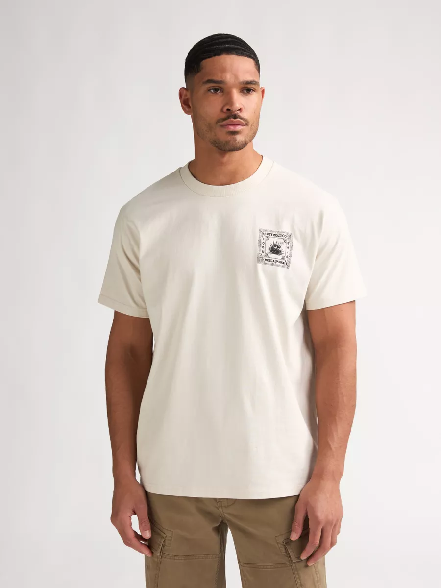 PETROL INDUSTRIES-Men T-Shirt SS-M-1060-TSR740-0112 Seashell-OFF WHITE