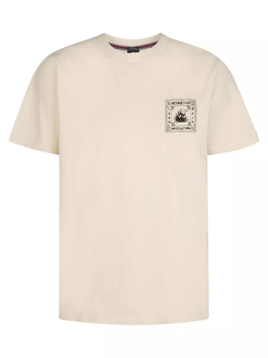 PETROL INDUSTRIES-Men T-Shirt SS-M-1060-TSR740-0112 Seashell-OFF WHITE