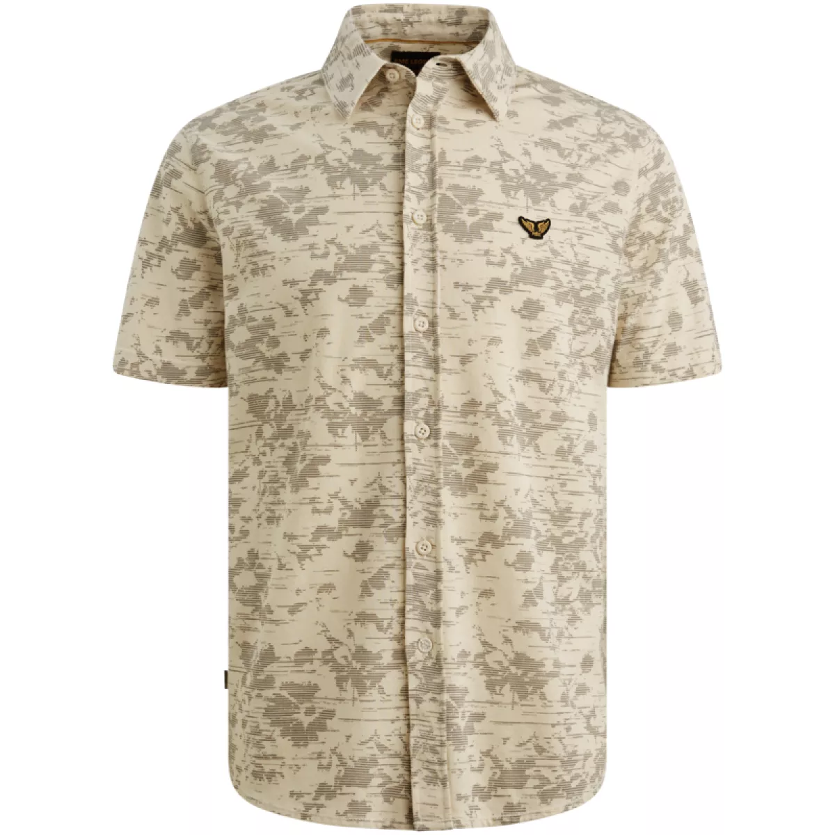 PME LEGEND-Short Sleeve Shirt Aop On Jersey P-PSIS2603254-7011 Birch-BEIGE
