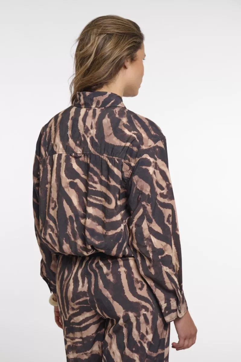 RINO & PELLE-Blouson Jacket-Auda.7002621-Brown Zebra-BRUIN COMBINATIES
