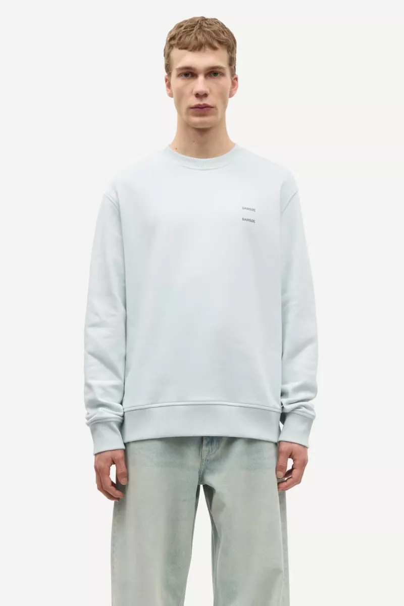 Samsoe Samsoe-Joel crew neck 11414-M22300127-134302TCX Skywriting-LICHT BLAUW