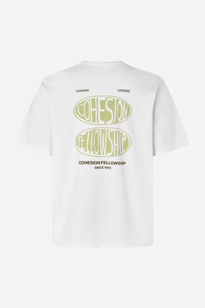 Samsoe Samsoe-Sacohen t-shirt 11725-U26100013-CLR002638 Green stamp-GROEN