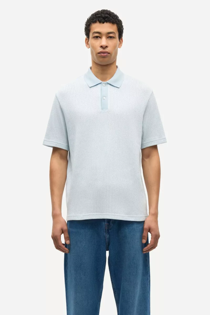 Samsoe Samsoe-Sajase polo 15514-M25100033-134302TCX Skywriting-LICHT BLAUW