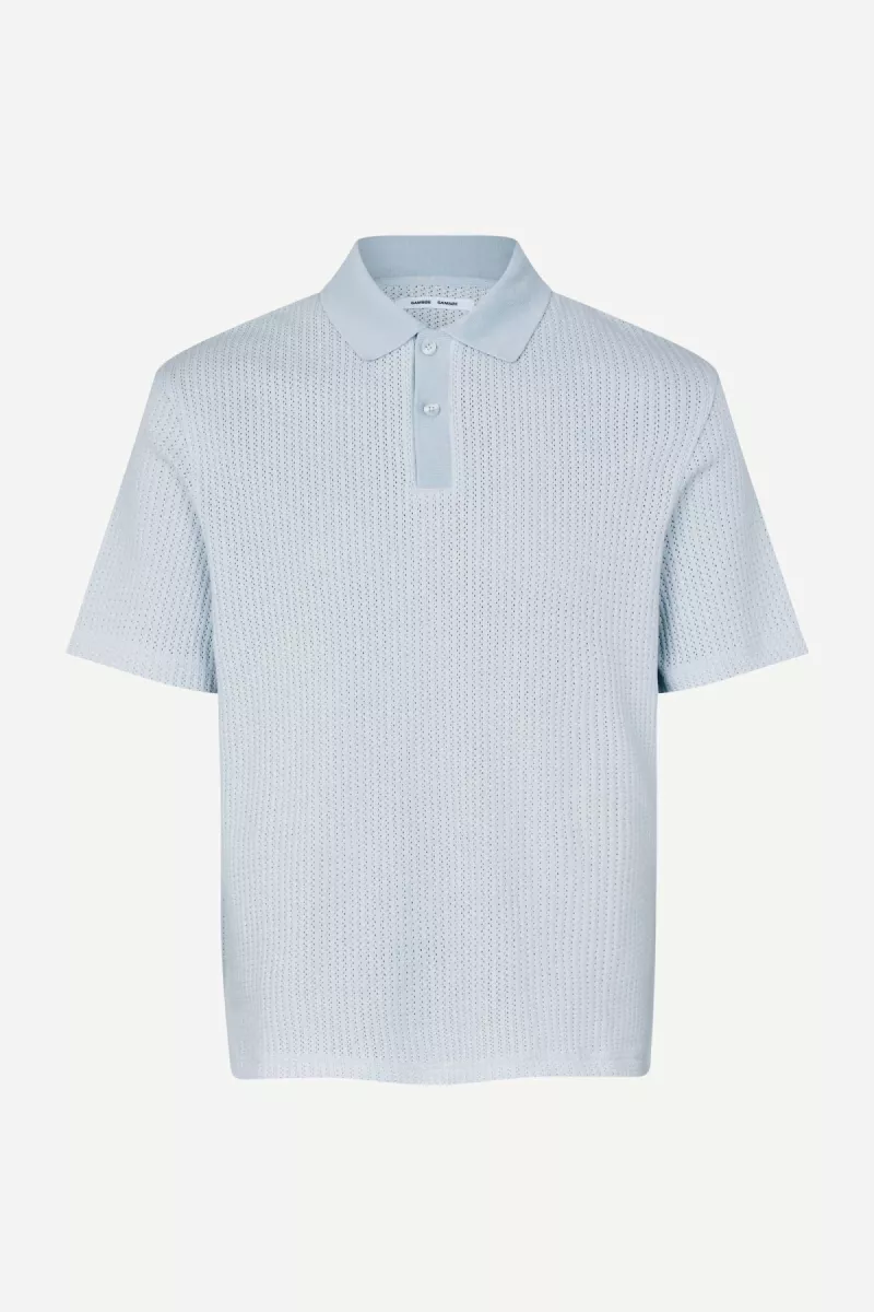 Samsoe Samsoe-Sajase polo 15514-M25100033-134302TCX Skywriting-LICHT BLAUW