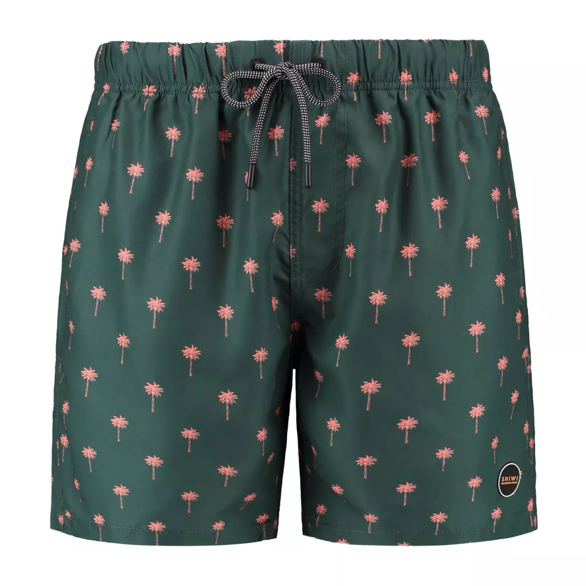 SHIWI-Men swimshort scratched shiwi palm-1431110222-764 Cilantro green-GROEN