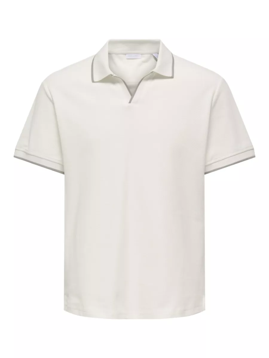 SONS-ONSASTON REG SS FRML RESORT POLO-22037424-Egret-CREME