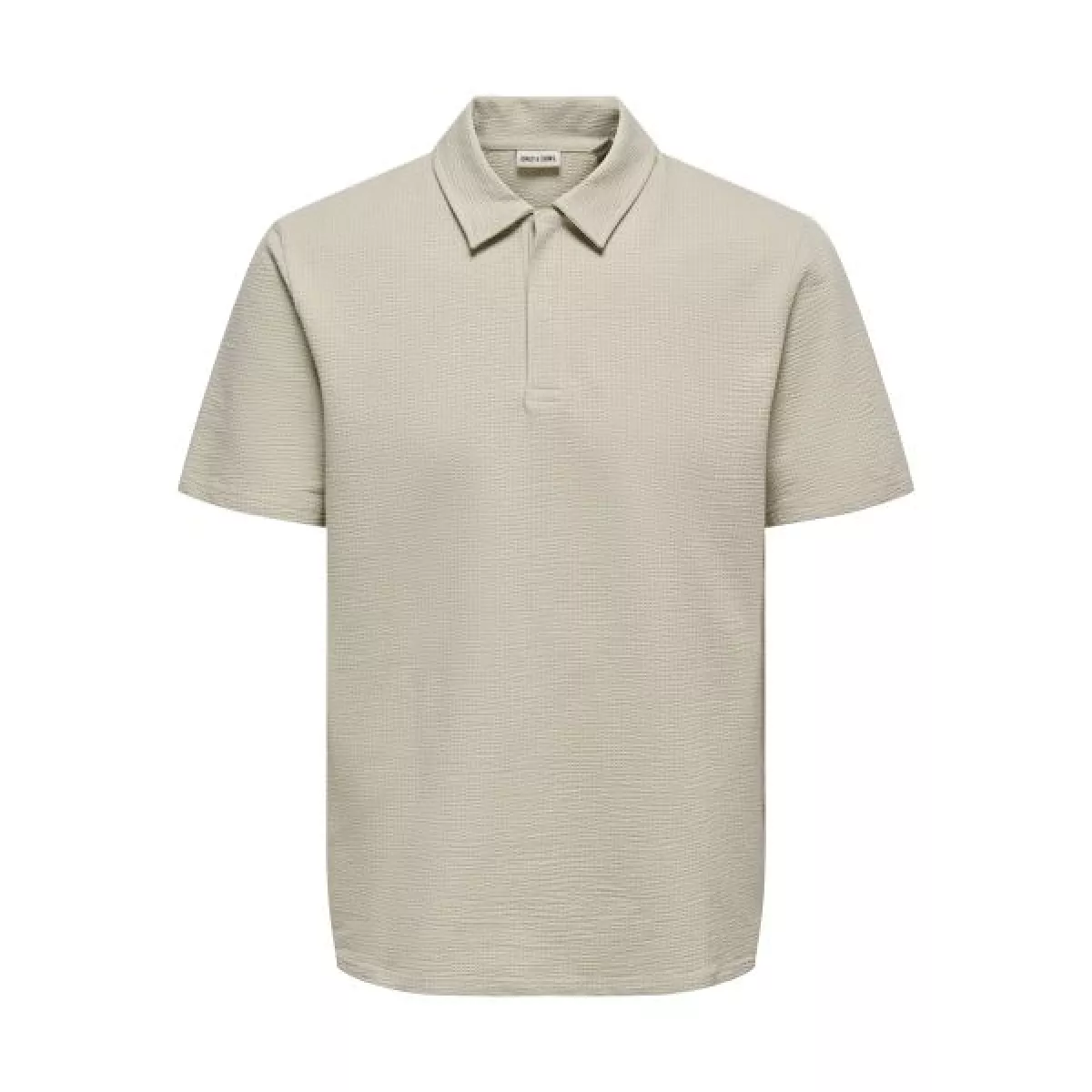SONS-ONSKIAN LIFE REG SEERSUCKER SS POLO-22028694-Seagrass-GRASGROEN