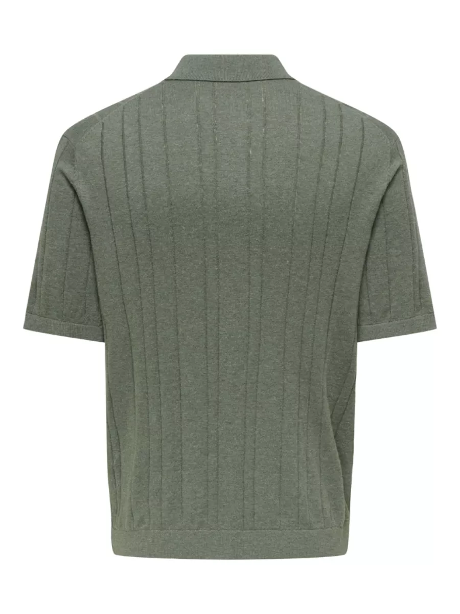 SONS-ONSSOFUS REG SS POLO KNIT FRML-22037216-Agave green-GROEN