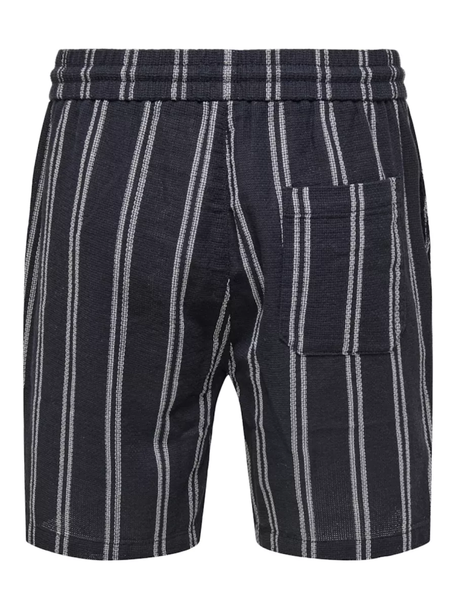SONS-ONSTREV LIFE REG STRU STRIPE SHORTS-22026950-Dark navy-NAVY
