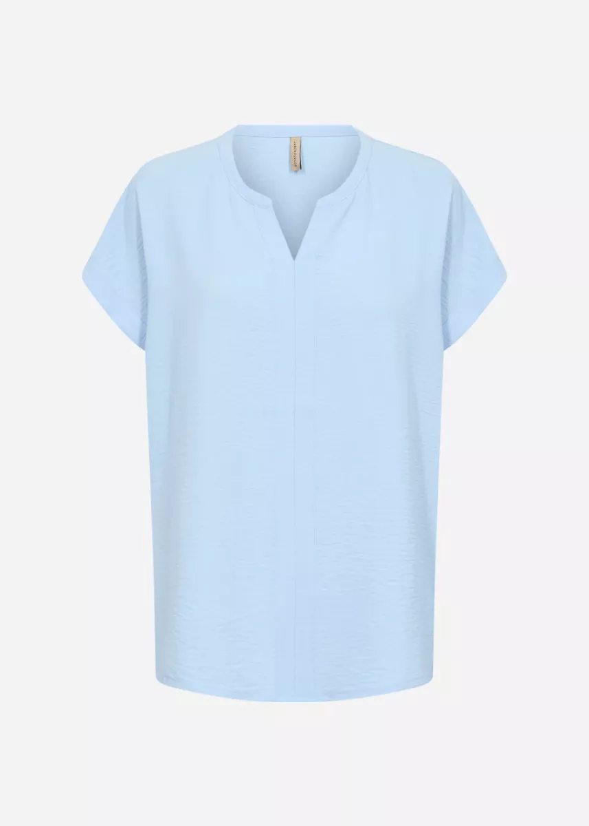 SOYA CONCEPTS-Blouse KM-Cath 1-6250-LICHT BLAUW
