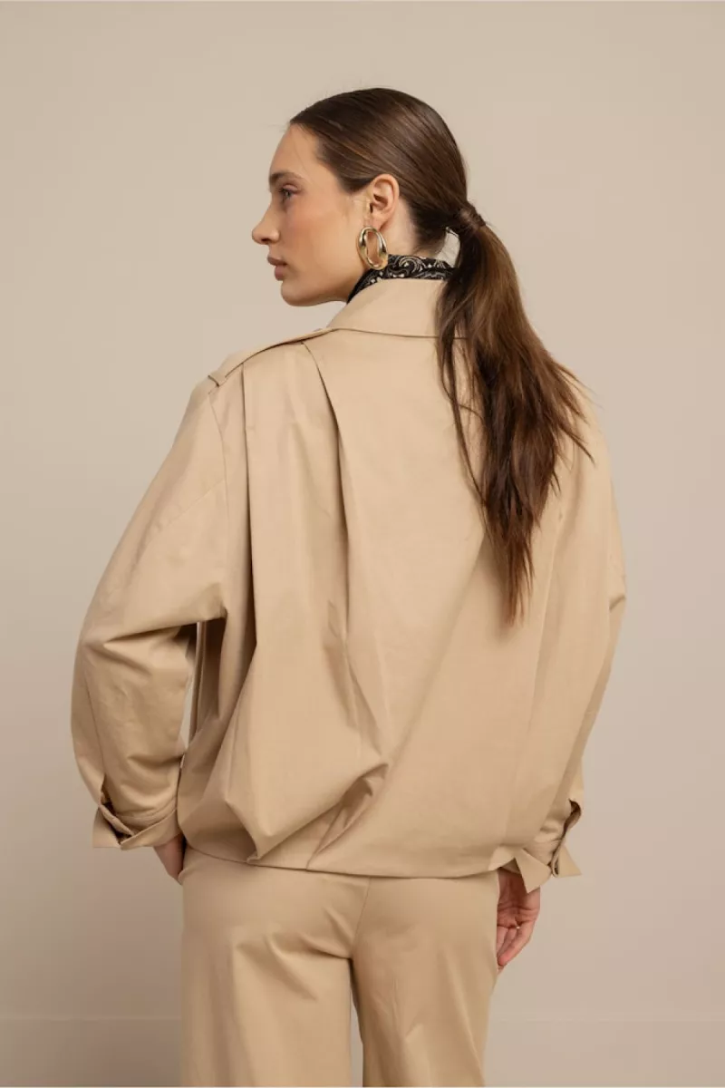 STUDIO ANNELOES-Atlas cotton jacket-13677-2200 Latte-CAFE